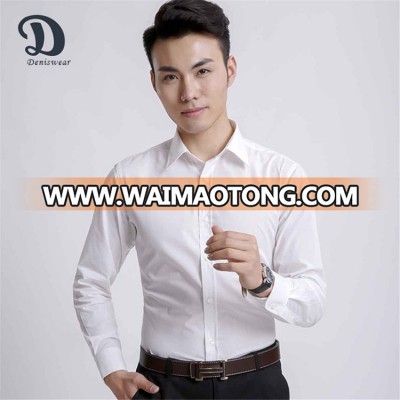 Best selling new design cotton white stand up collar shirt