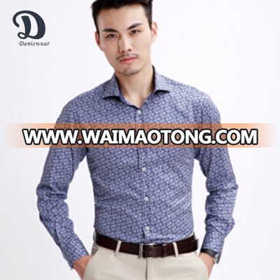 Small floral men long sleeve shirt