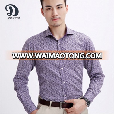 New style men hotel tailored printing shirt